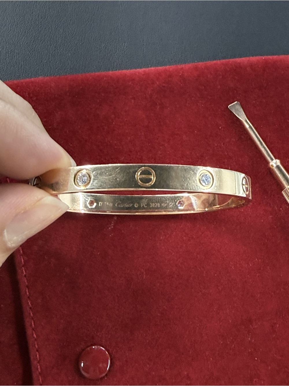 Cartier Rose Gold Love Bracelet with Diamonds